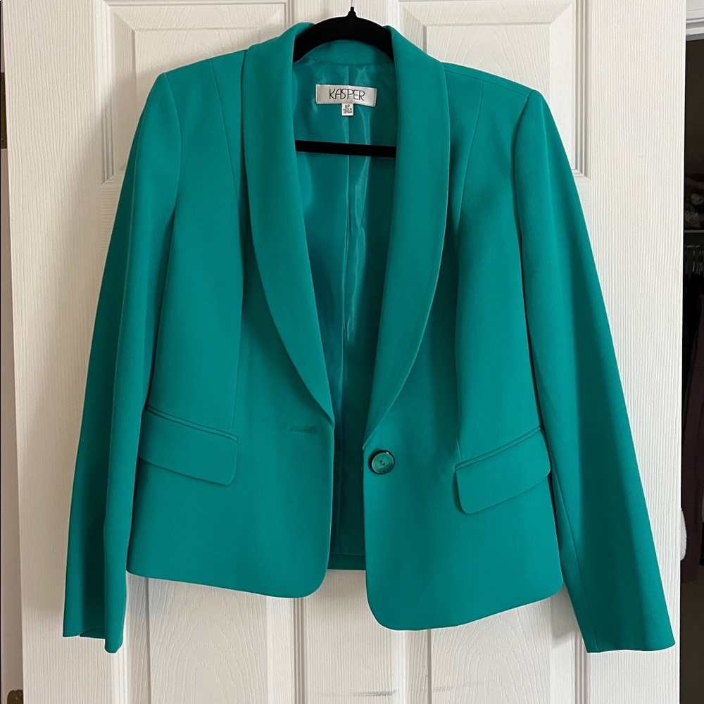Kasper green/blue blazer jacket